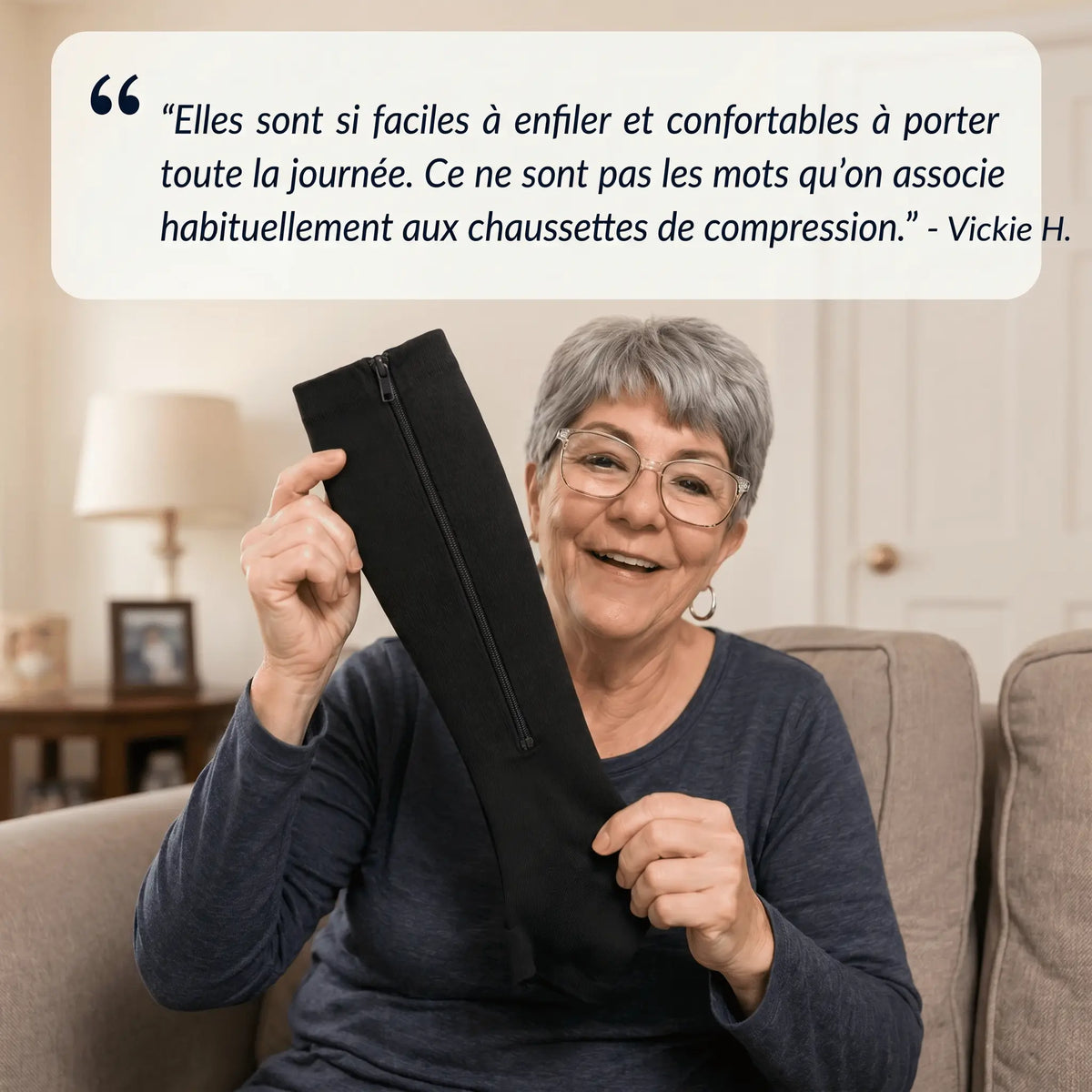 Bas de compression zippé ZIPDELO